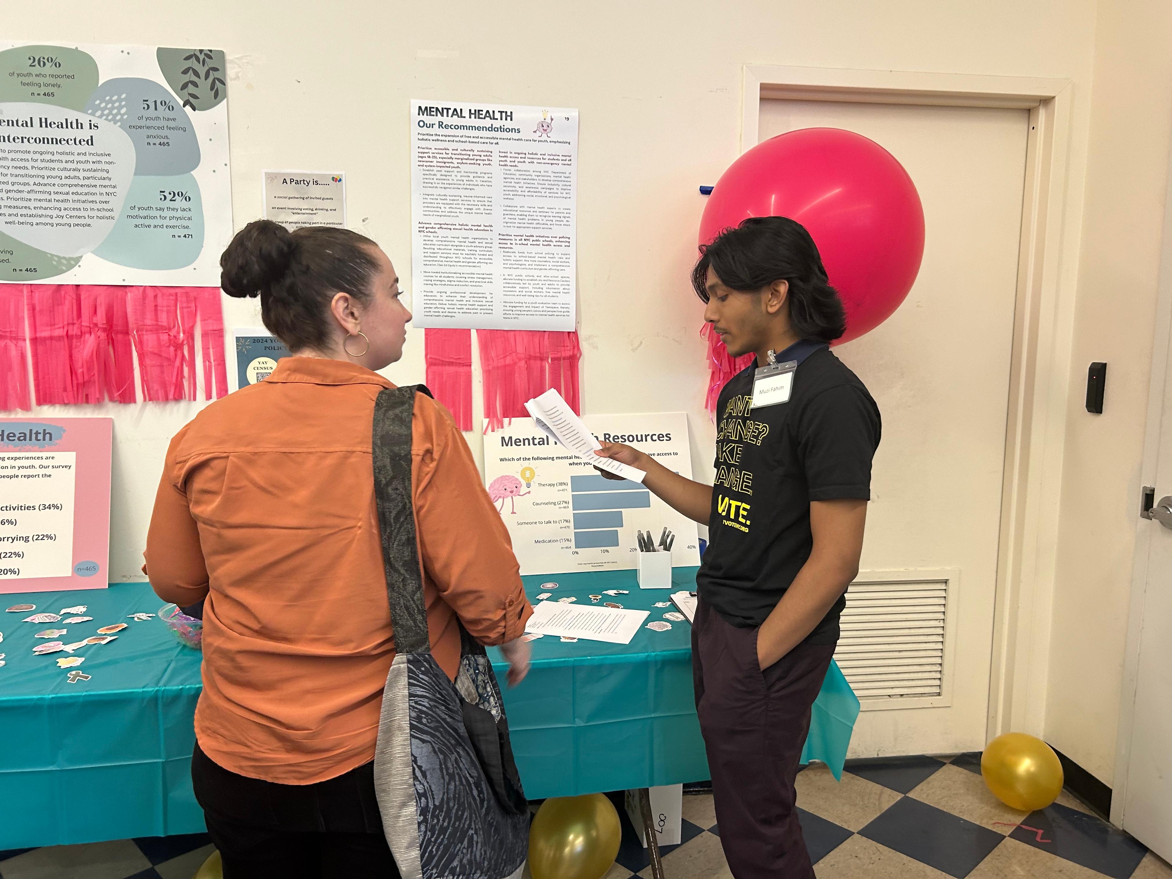 Device displaying the youth civic hub website